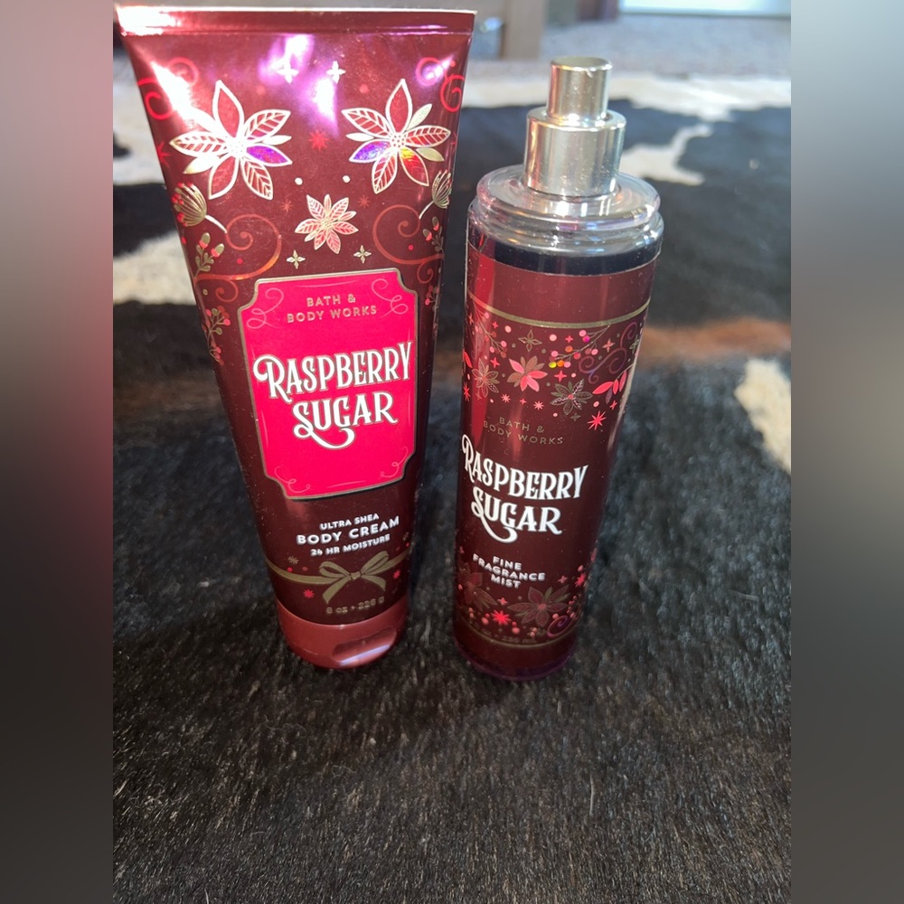 Bath and Body Works raspberry sugar lotion and body mist